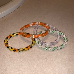 colorful glass beaded nepal bracelets
